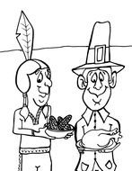 Free Printable Thanksgiving Coloring Pages drawing