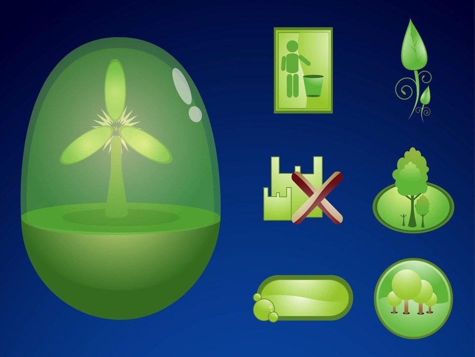 Ecology Icons as a illustration