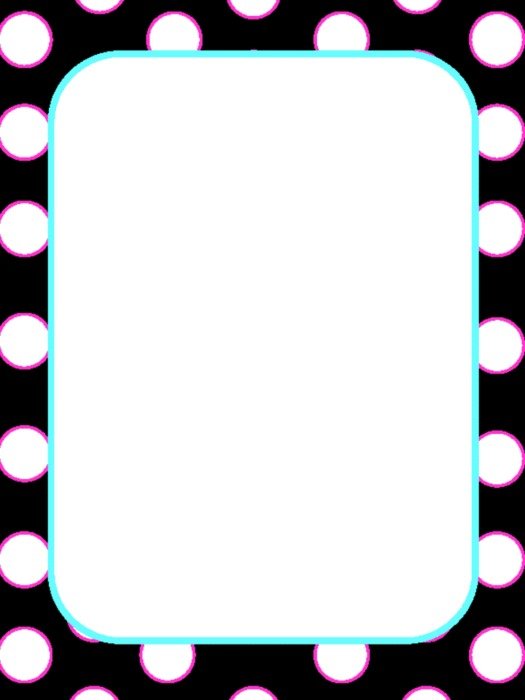 Polka Do pinkt Border drawing