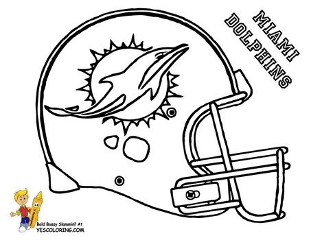 Miami Dolphins Football Coloring Pages