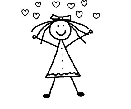 İllustration of Happy Stick Figure