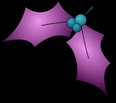 Evergreen Holly Vector Clip Art