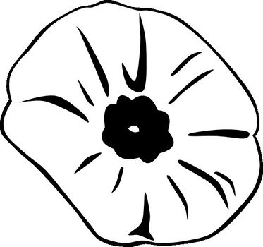 Black And White Remembrance Day Poppy