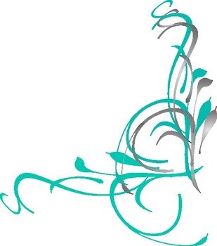 Floral Swirl Clip Art N15