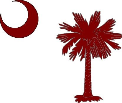 Garnet Palmetto Tree amp Moon Clip Art