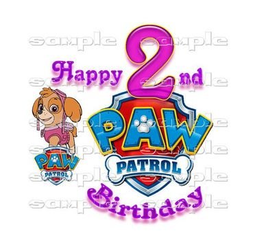 Printable DIY PAW Patrol Birthday Gang 3yr Iron By Welcomejungle2 $2