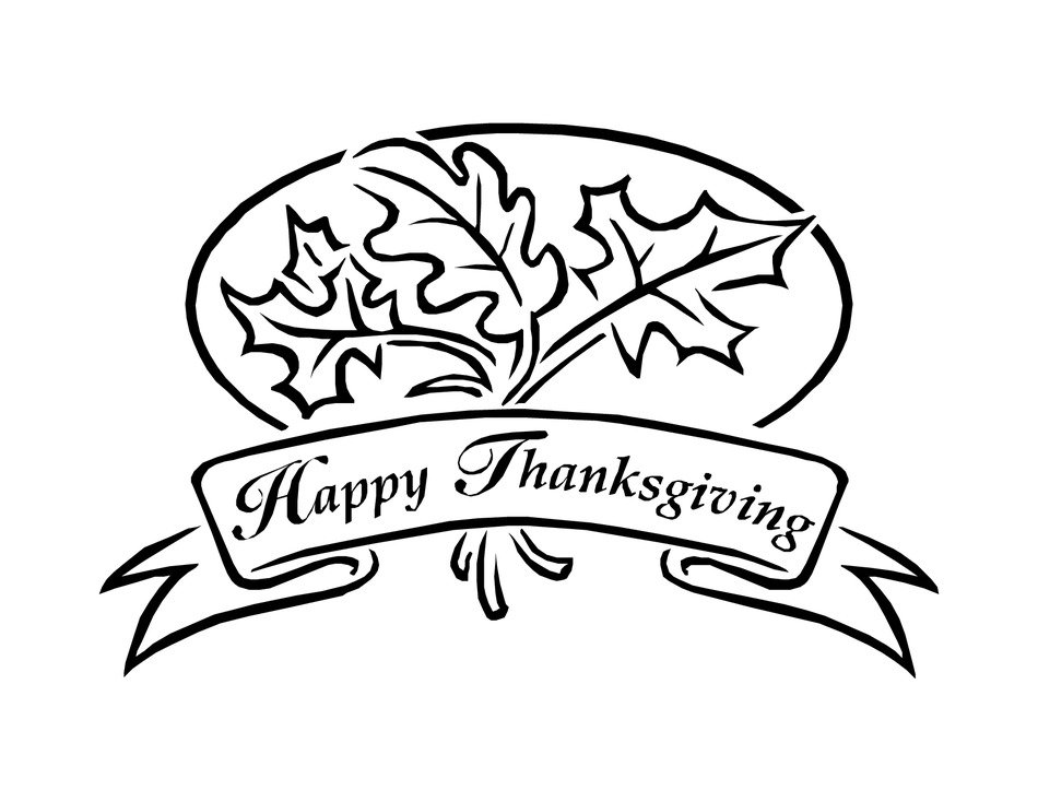 Thanksgiving drawing for coloring