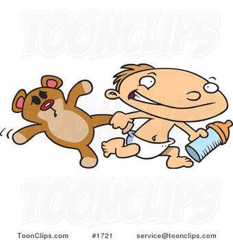Toddler Running Cartoon