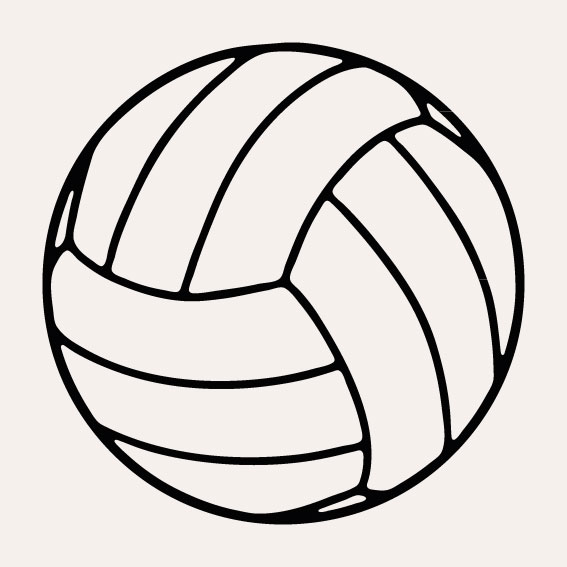 White Volleyball Clip Art free image download