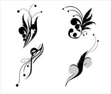 Floral Swirls Ornament drawing