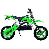 green mountain bike on a white background