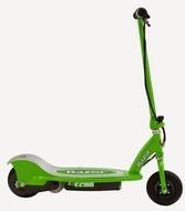 green scooter on a white background