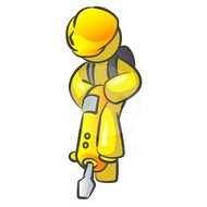 Design Mascot Contractor Four Stock Image