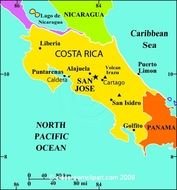 Costa Rica Map With Capital