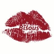 BISOUS lips drawing