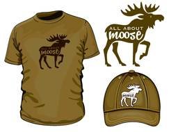 Clip art of Moose Logo Clothes