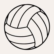 White Volleyball Clip Art