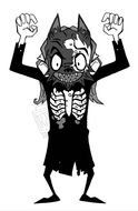 Cartoon Werewolf Girl