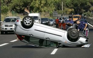 Car crash accident on the road