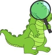 Looking Through Magnifying Glass Clip Art N12