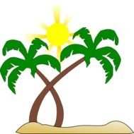 Beach Palm Tree Clip Art N25