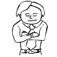 LDS Boy Praying Clip Art drawing