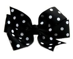 Clip art of Black And White Polka Dot Bow