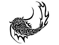 Catfish, black Tribal Tattoo