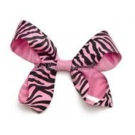 Hot Pink Zebra Bow Clip Art