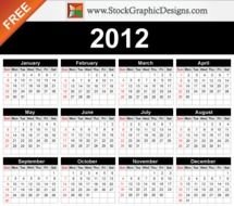 Free Vector Calendar N2