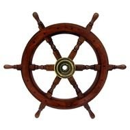 vintage Wooden Steering Wheel