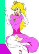 Princess Peach Pregnant drawing