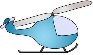 Helicopter grey and blue drawing