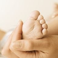 feet of a newborn as a picture for clipart
