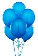 Blue Balloons Clip Art drawing