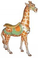 Carousel giraffe, side view, render