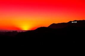 Hollywood Sign Sunset darwing