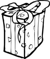 Gift Clip Art Black And White N5