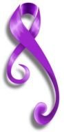 clipart of purple twisted ribbon on a white background