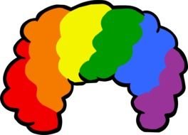 Bright Clown Wig Clip Art