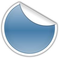 Seal Sticker Blue Sticky Note