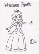 Princess Peach Coloring Pages drawing