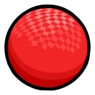red Dodgeball ball, drawing