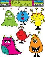 Monster Mash Clipart Set INSTANT DOWNLOAD
