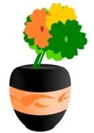 Flower Vase Clip Art darwing