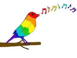 Love Bird sing drawing
