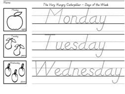kindergarten writing sheet
