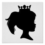 Black Silhouette Princess T Shirts And Gifts Print