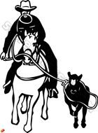 Calf Roping Clip Art N3