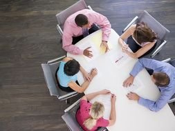 people in office, Leadership Training, top view